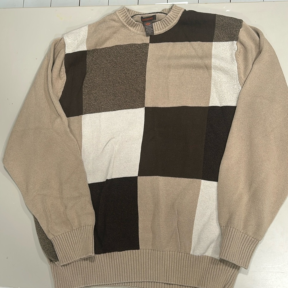 Dockers Men's Colorblock Lightweight Grandpa Sweater 2XLT 100% cotton